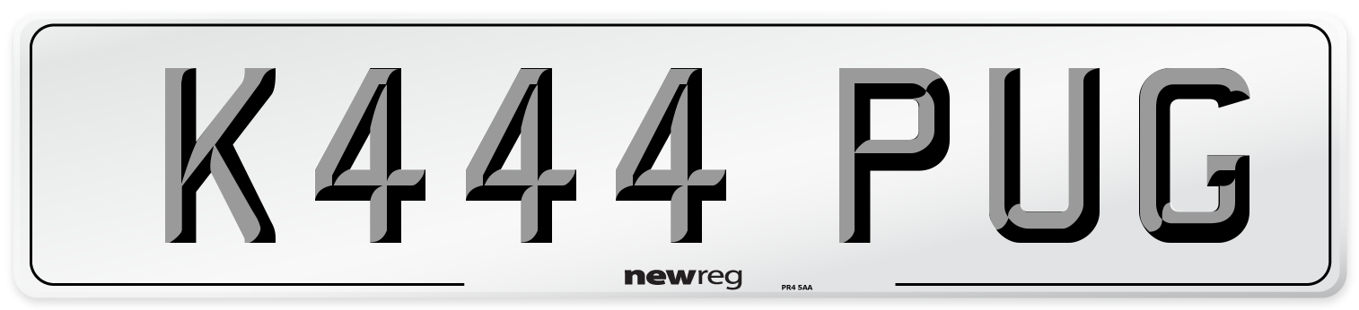 K444 PUG Number Plate from New Reg